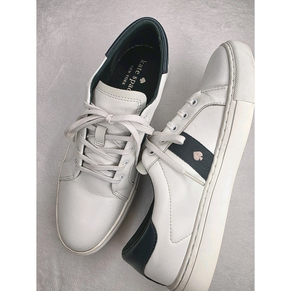 Minimalist Kate Spade New York Iggy Leather Sneakers Women 9.5B Low Top Casual